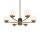 Deckenlampe Glas Metall in Messing Ø67 cm E27 6-flammig