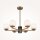 Deckenlampe Glas Metall in Messing Ø67 cm E27 6-flammig