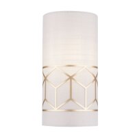 Wandlampe Stoff Metall Beige Gold H:23 cm E14 blendarm
