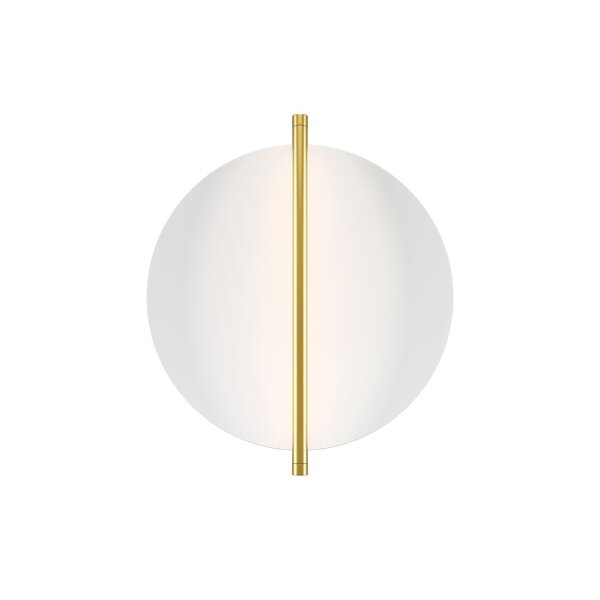 LED Wandleuchte Aluminium Messing Weiß B:34 cm 3000 K