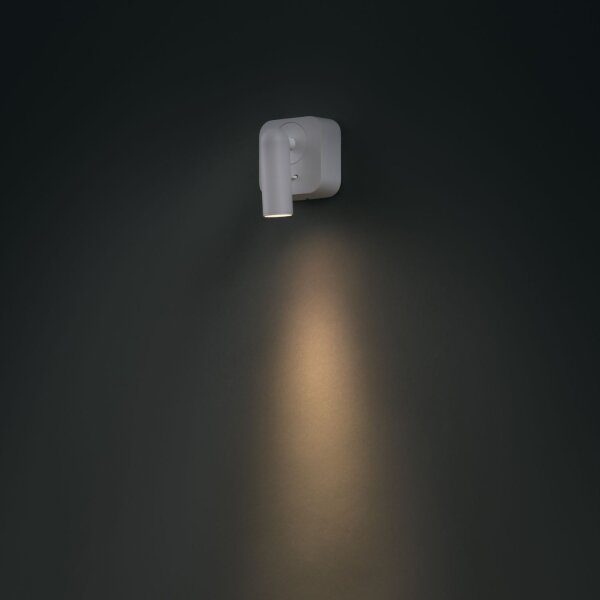 LED Wandspot Schalter Weiß H:6,5 cm flexibel 3000 K