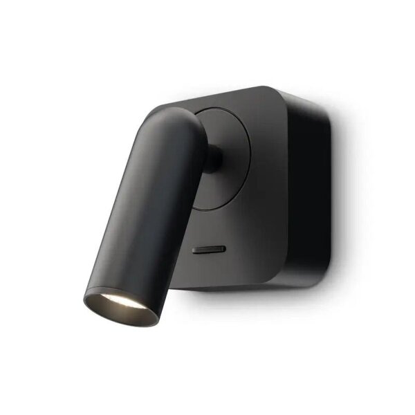 LED Wandspot Schalter Schwarz H:6,5 cm flexibel 3000 K