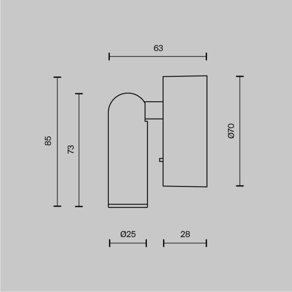 LED Wandleuchte verstellbar Weiß Schalter T:8,5 cm 3 W