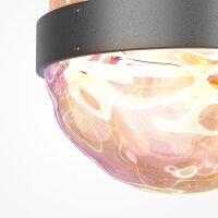 LED Wandleuchte Schwarz Glas Metall T:22 cm 2700 K 6 W