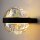 LED Wandleuchte Schwarz Glas Metall T:22 cm 2700 K 6 W
