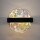 LED Wandleuchte Schwarz Glas Metall T:22 cm 2700 K 6 W