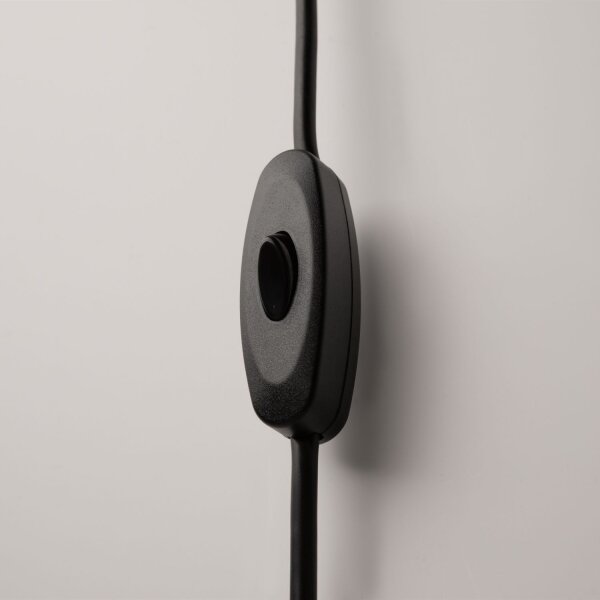 Wandlampe Schwarz Kabel Stecker T:105 cm G9 flexibel