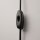 Wandlampe Schwarz Kabel Stecker T:105 cm G9 flexibel