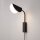 Wandlampe Schwarz Kabel Stecker H:32,5 cm G9 Metall