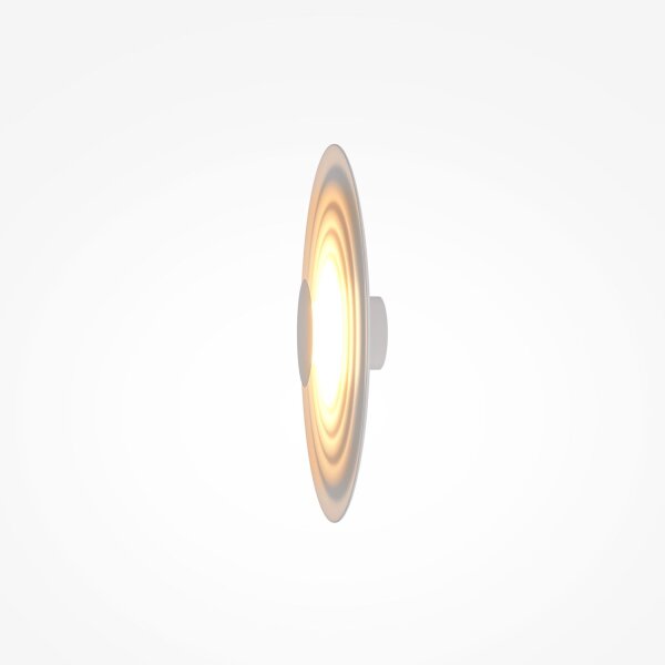 LED Wandlampe Aluminium Weiß Ø40 cm 6 W 2700 K indirekt