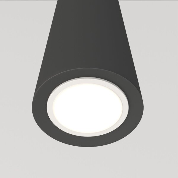 Pendelleuchte Metall Schwarz Ø10 cm rund GU10 Kegel