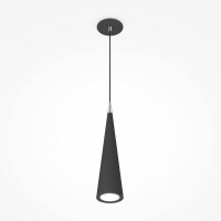 Pendelleuchte Metall Schwarz Ø10 cm rund GU10 Kegel