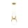 LED Hängelampe Metall Gold 2-flammig B:34 cm 3000 K