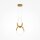 LED Hängelampe Metall Gold 2-flammig B:34 cm 3000 K