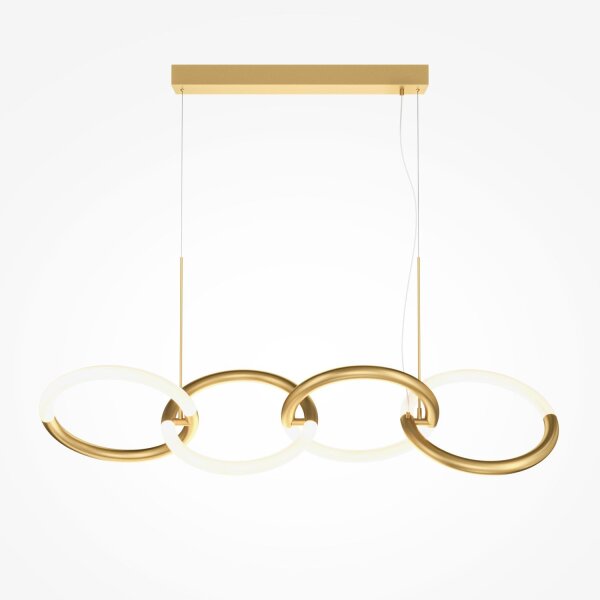 LED Hängelampe Metall Gold 4-flammig L:92,7 cm 3000 K