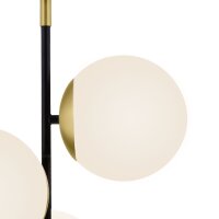 Pendelleuchte Glas Metall in Gold L:33 cm E14 3-flammig