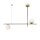 Moderne Pendelleuchte Glas Gold Schwarz E14 95 cm lang