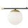 Moderne Pendelleuchte Glas Gold Schwarz E14 95 cm lang