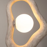 Moderne Pendelleuchte Beton Glas L:27,5 cm G9 blendarm