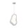 Weiße Pendelleuchte Beton Glas L:27,5 cm G9 blendarm