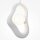 Weiße Pendelleuchte Beton Glas L:27,5 cm G9 blendarm