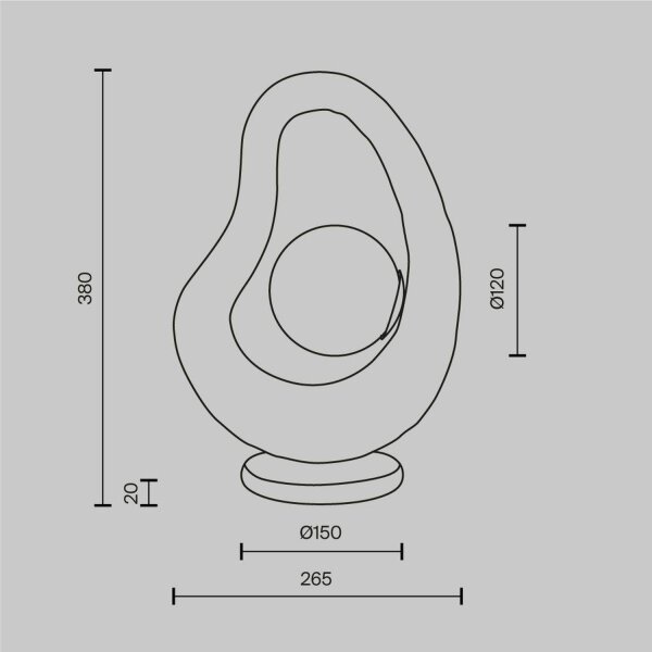 Wohnliche Tischleuchte Glas Beton Grau G9 38 cm klein