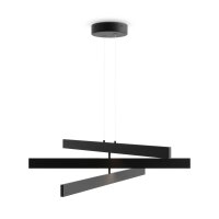 LED Hängelampe Metall Schwarz L:80 cm 4000 K 3-flammig