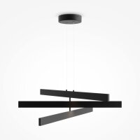 LED Hängelampe Metall Schwarz L:80 cm 4000 K 3-flammig