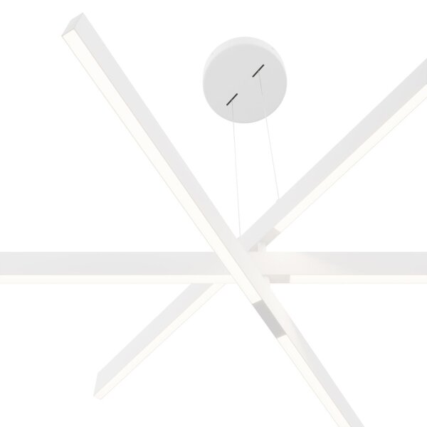 LED Hängelampe Metall Weiß L:80 cm 4000 K 3-flammig