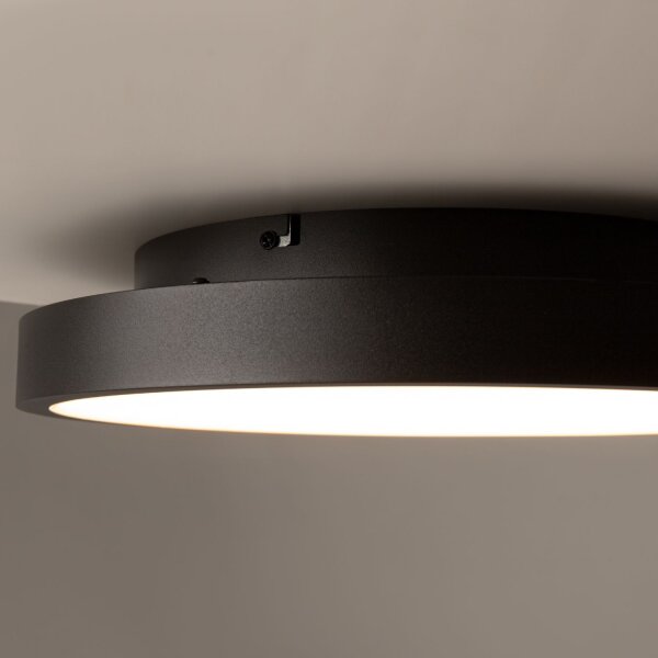 LED Deckenlampe Stein Metall Schwarz Ø40,5 cm 3000 K