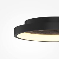 LED Deckenlampe Stein Metall Schwarz Ø59,5 cm 450 lm