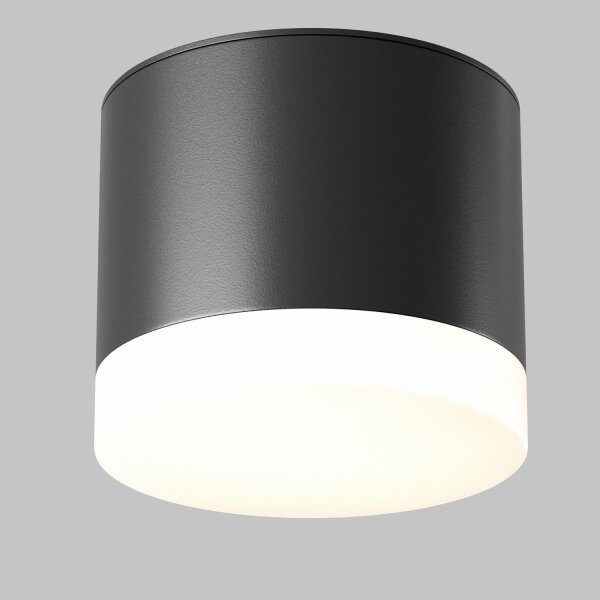 Runde Deckenlampe Schwarz Ø8,2 cm GX53 Aufputz blendarm