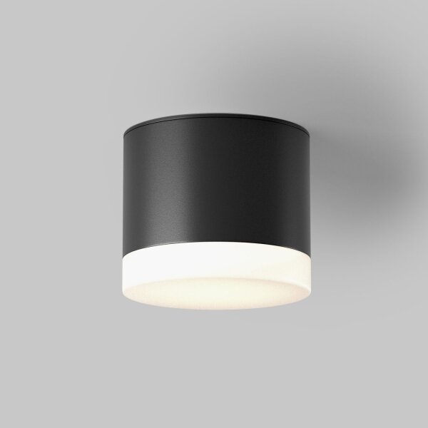 Runde Deckenlampe Schwarz Ø8,2 cm GX53 Aufputz blendarm
