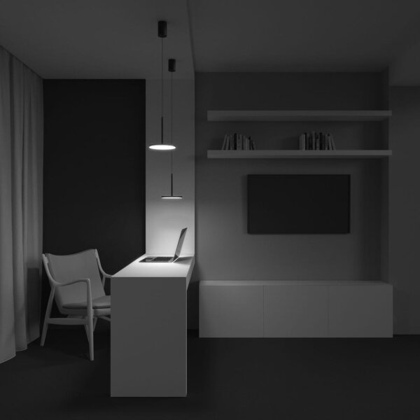 LED Hängelampe Metall Schwarz Ø18,5 cm 3000 K blendarm