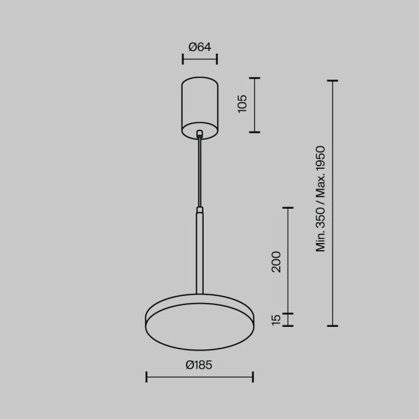 LED Hängelampe Metall Weiß Ø18,5 cm 3000 K blendarm