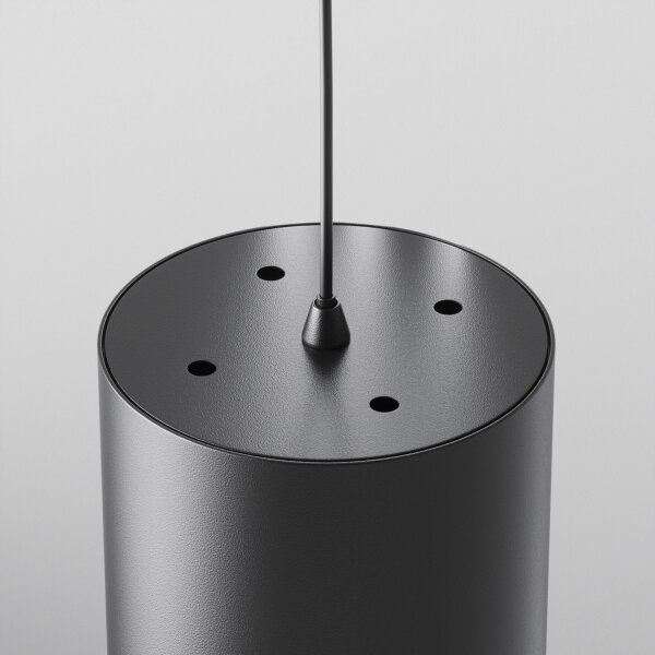 Runde Pendelleuchte Aluminium Schwarz Ø8,2 cm GX53