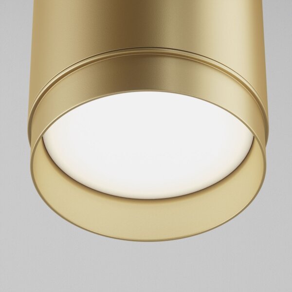 Runde Pendelleuchte Aluminium in Gold Ø8,2 cm GX53