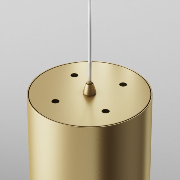 Runde Pendelleuchte Aluminium in Gold Ø8,2 cm GX53