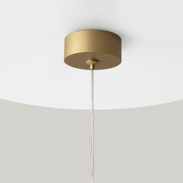 Runde Pendelleuchte Aluminium in Gold Ø8,2 cm GX53