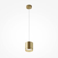 Runde Pendelleuchte Aluminium in Gold Ø8,2 cm GX53