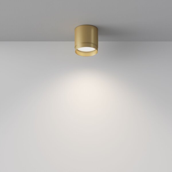 Deckenleuchte Aluminium in Gold Ø8,2 cm GX53 Aufputz