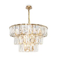 Kronleuchter Kristallglas in Gold E14 Ø77 cm 18-flmg