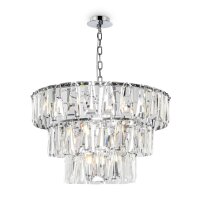 Kronleuchter Kristallglas in Chrom E14 Ø77 cm 18-flmg