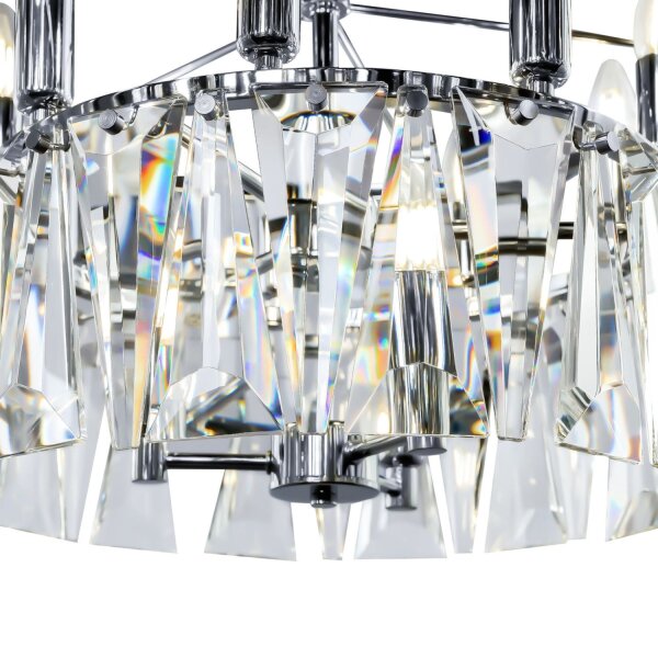 Kronleuchter Kristallglas in Chrom E14 Ø68 cm 12-flmg
