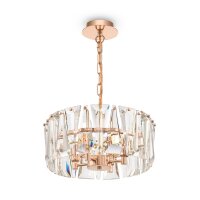 Kronleuchter Kristallglas in Gold E14 Ø38 cm 4-flmg