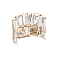 Elegante Wandlampe Kristallglas in Gold B:25,6 cm E14