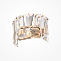 Elegante Wandlampe Kristallglas in Gold B:25,6 cm E14