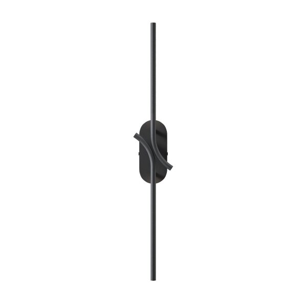 LED Wandleuchte indirekt Metall Schwarz H:63 cm 3000 K