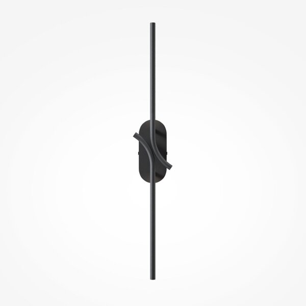 LED Wandleuchte indirekt Metall Schwarz H:63 cm 3000 K