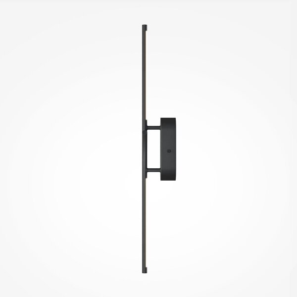 LED Wandleuchte indirekt Metall Schwarz H:63 cm 3000 K